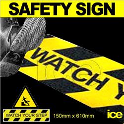 Anti-Slip Trip Hazard Caution Warning Floor Safety Self-Adhesive Sign