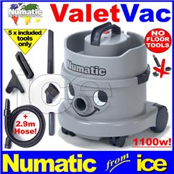 Numatic NVH 200-1 Non-Rewind 1100w Max, 850w Mean Dry Valeting Vacuum Cleaner (Grey) NVH200 (No Floor Tools)