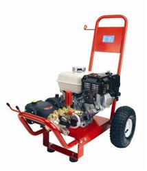 ICE-PW150/13 Honda GX200 6.5HP 1450 RPM Gearbox Trolley Mounted Petrol Pressure Washer Interpump 150 Bar x 13 L/min