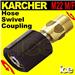 Karcher M22 M/F High Pressure Hose Trigger Gun Anti-Twist Swivel Coupling