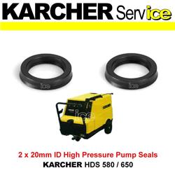 2 x Genuine High Pressure Pump Seals Karcher HDS 580 650