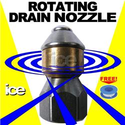 Rotating Drain Sewer Jetting Jetter Cleaning Nozzle - Special Order Sizes 08-2.0