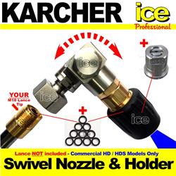 Karcher Swivelling Nozzle Holder for HD/ HDS Models M18F x M18M c/w Nozzle & Retainer