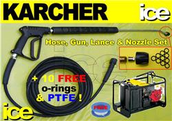 10m Karcher HDS 601c, 6/12, 745, 7/10, 895, 10/20 Heavy Duty Steam Cleaner Replacement Hose Trigger Gun Lance & Nozzle Set