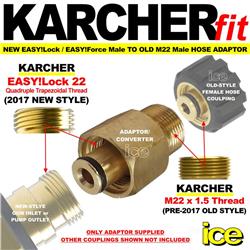 New Karcher HD / HDS EASY!Lock TR22 to M22 Old Hose Adaptor Connector Converter Coupling Fitting EasyLock